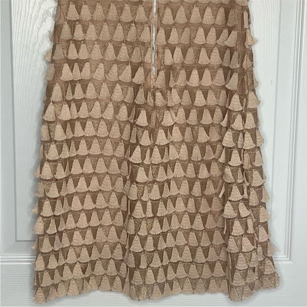 Lulu's Strapless Ruffle Textured Dress in Tan - Picture 7 of 16